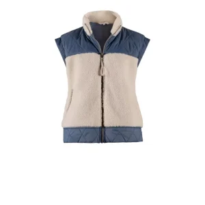 Blue – Faune quilted fleece vest