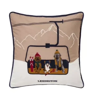 Lexington – Dog Lift Organic Cotton Twill Patch Pillow Cover
