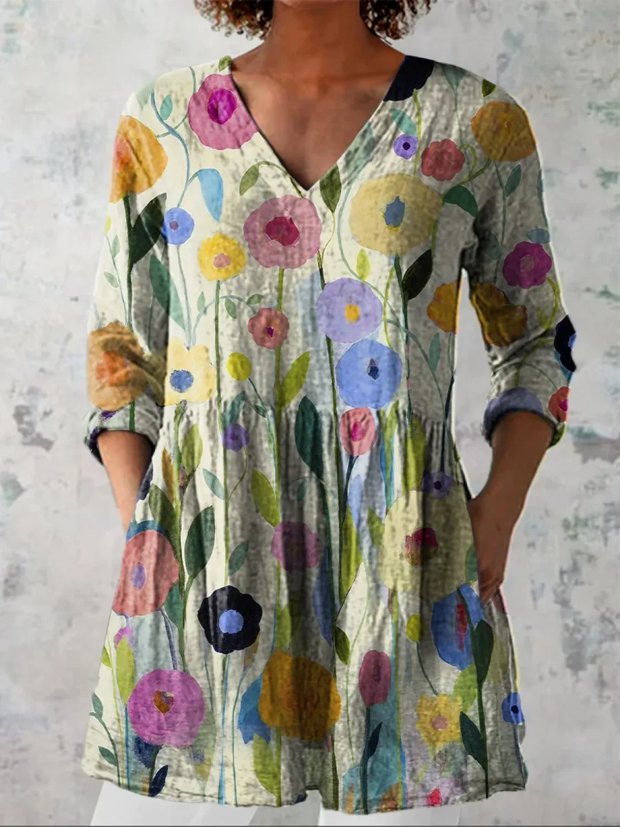 Remi | Lang mønstret bluse - Image 3