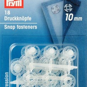 Trykknapper Transparent 10mm